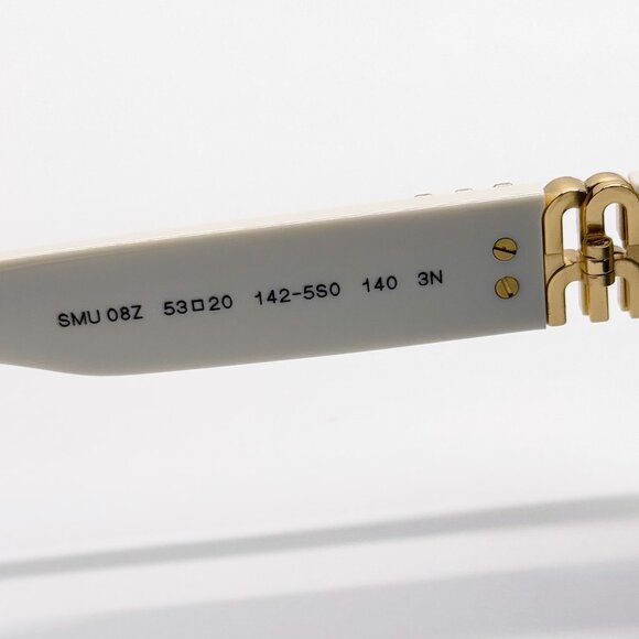 NEW MIU MIU MU08ZS 1425S0 WOMEN SUNGLASSES SMU 08Z 1425S0 WHITE EYEWEAR - Picture 9 of 10